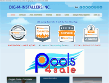 Tablet Screenshot of digmpools.com